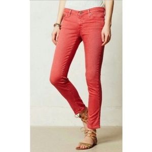 AG the Stevie ankle faded red jeans SZ 29